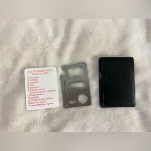 Stainless Steel Multipurpose Pocket Survival Tool Credit Card Size, Outdoor,Camp